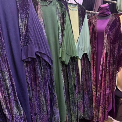 Ghost Printed Pleated Shrug Abaya