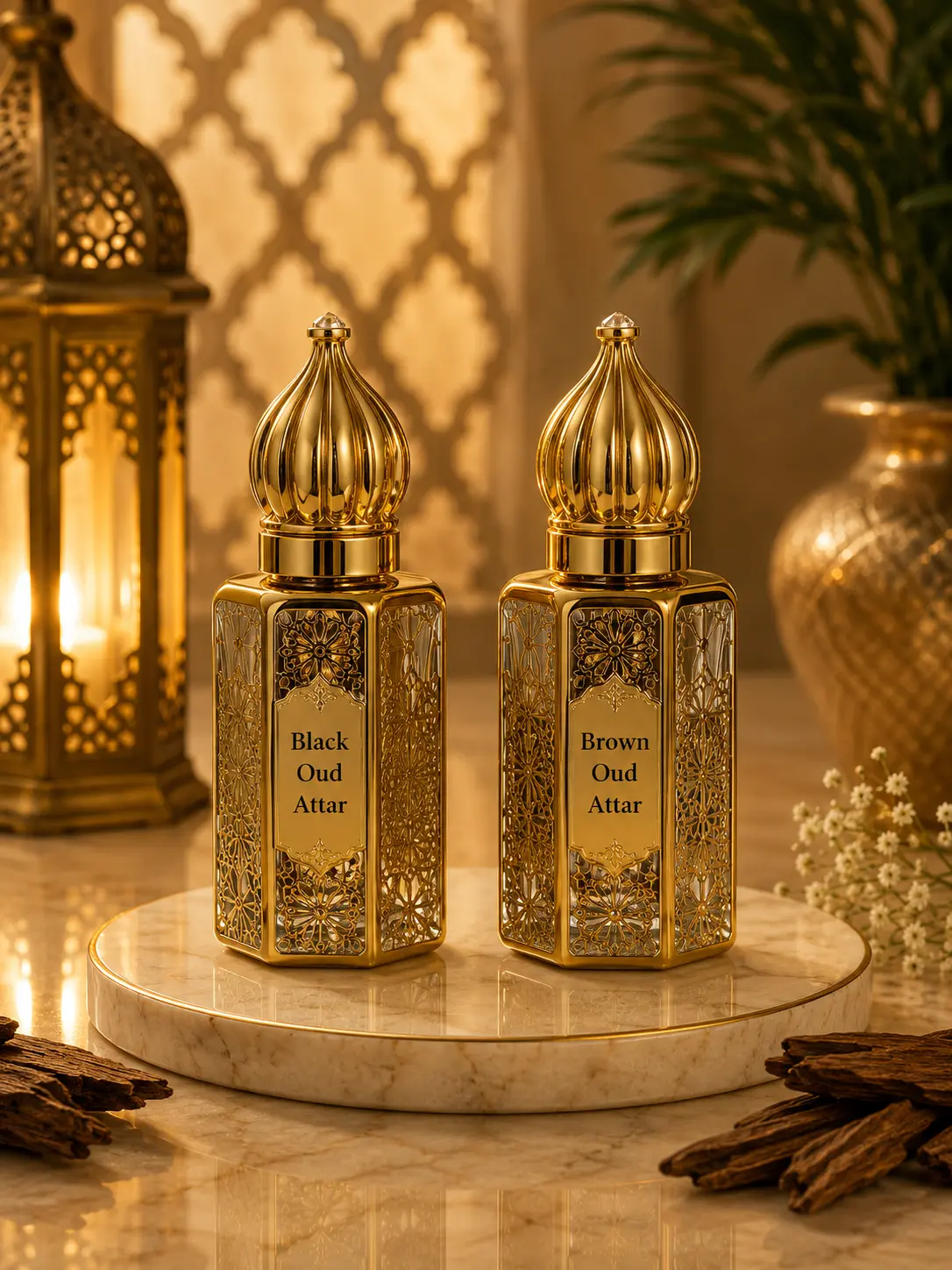 Black Oud Attar and Brown Oud Attar