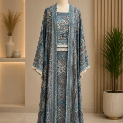 Blue Pashmina Abaya