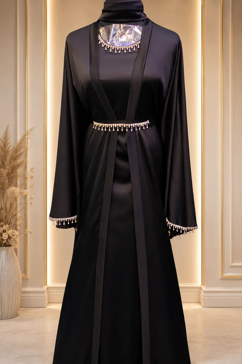 Diamond Lace Shrug Abaya