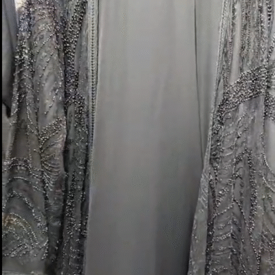 Heavy Beaded Handwork Bridal Shrug Abaya