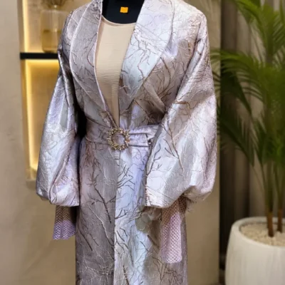 Heavy Coat Nett Lace Shrug Abaya