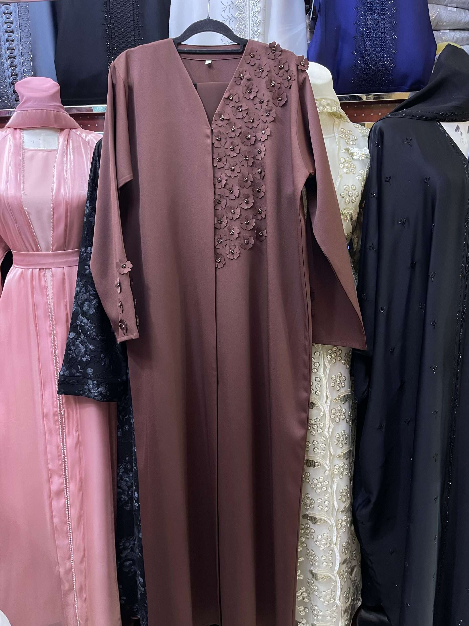 Mini Beaded Flower Abaya Video