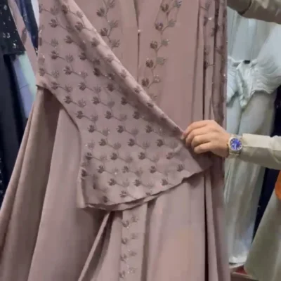 Mini Diamond Work Frok Abaya