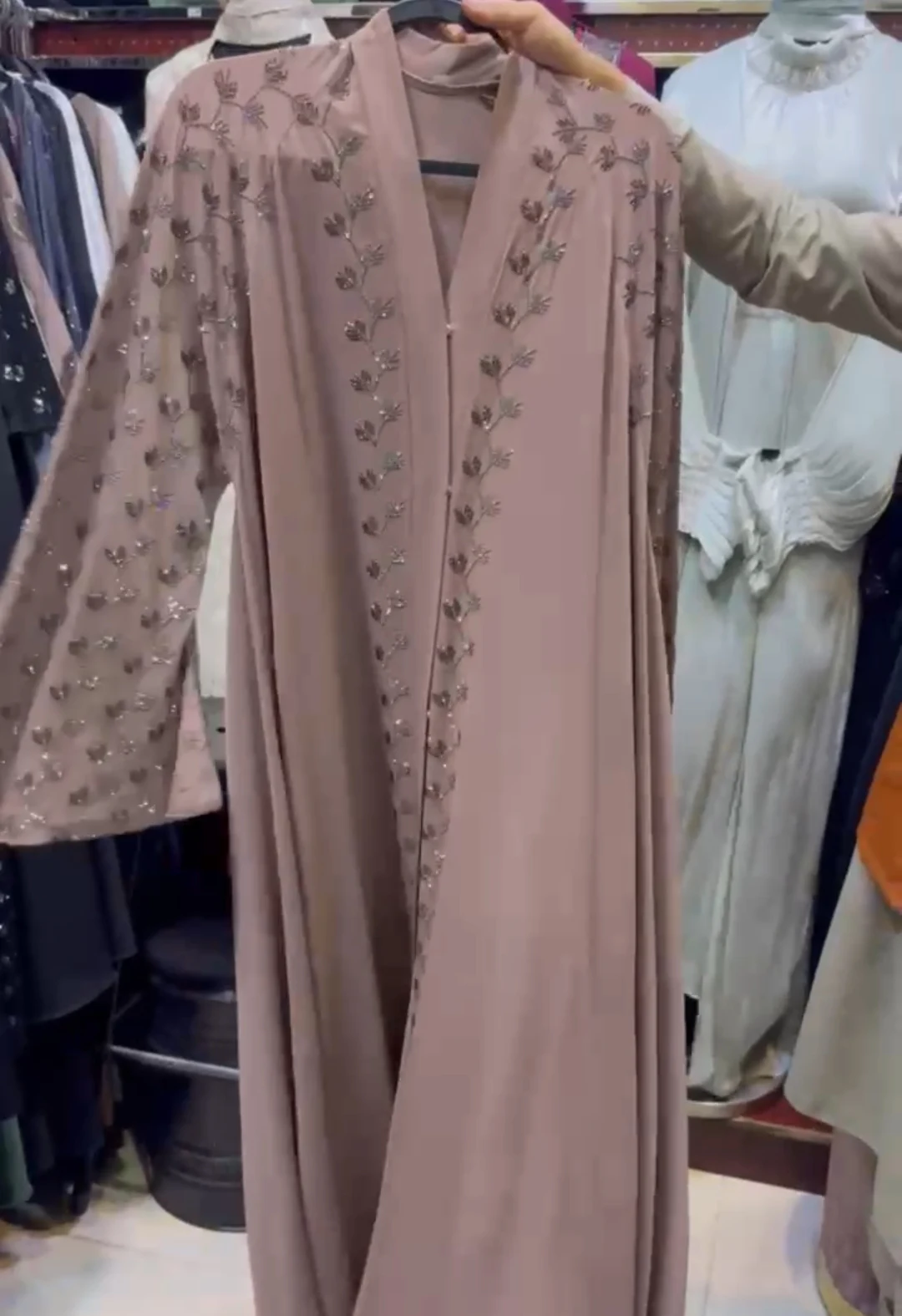 Mini Diamond Work Frok Abaya - Image 3