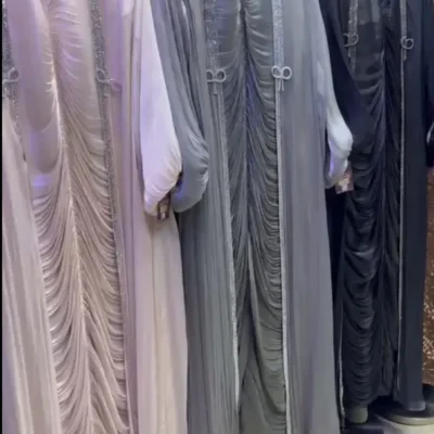Arabic Front Chun Designer Shrug Abaya