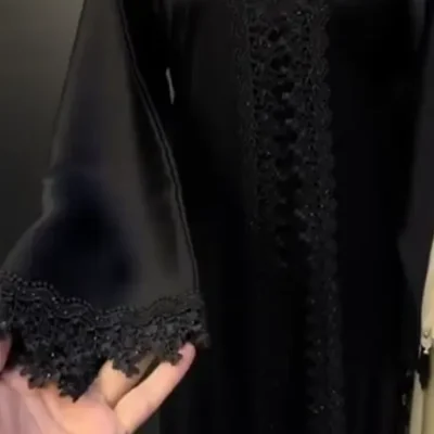 Black Lace Shrug Abaya