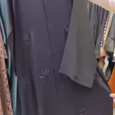 Black Organza Handwork Abaya