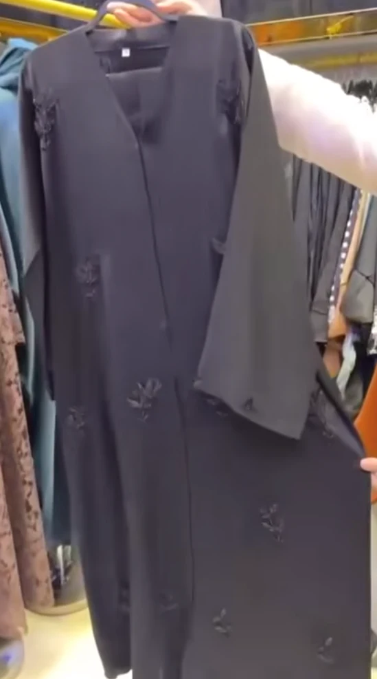 Black Organza Handwork Abaya