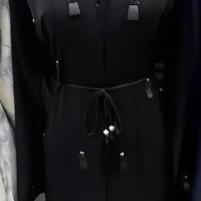 Black Royal Lulu Beaded Abaya