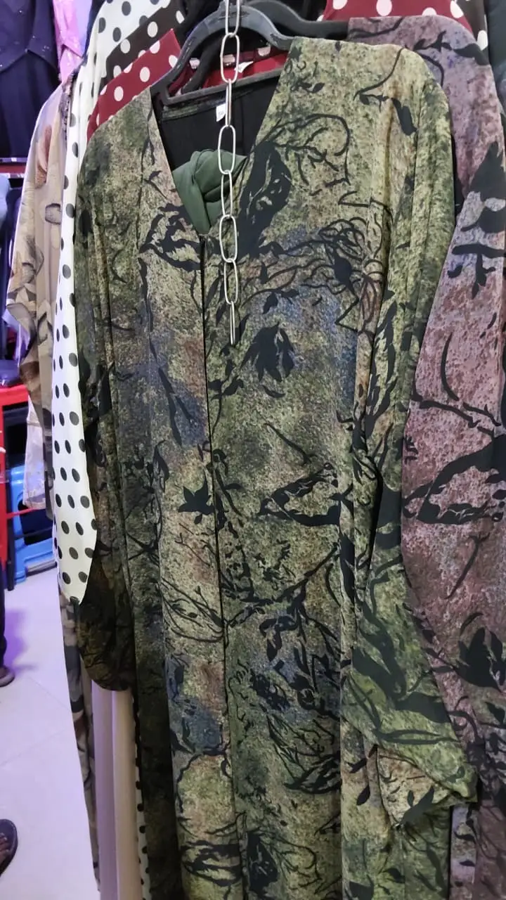 Dubai Double Chiffon Printed Abaya Designs 04 - Image 5