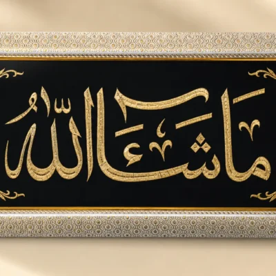 Cloth Embroidery Work Frame (MashaAllah)