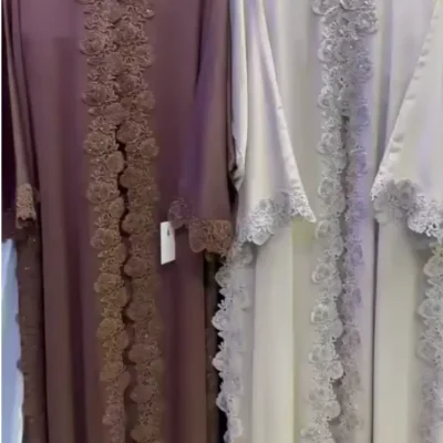Double Sided Designer Lace Abaya