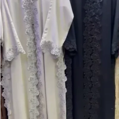 Double Sided Designer Lace Abaya