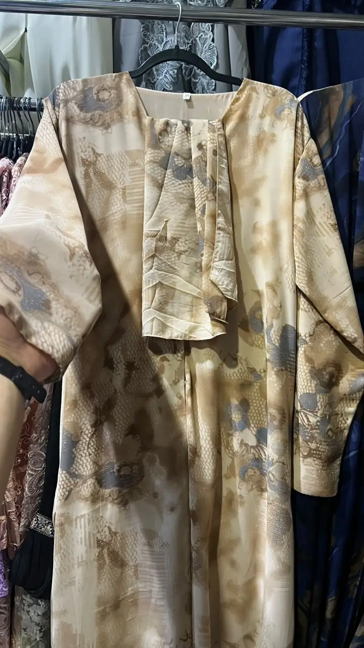 Dubai Double Chiffon Printed Abaya Designs - Image 2