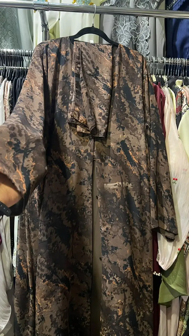 Dubai Double Chiffon Printed Abaya Designs - Image 4