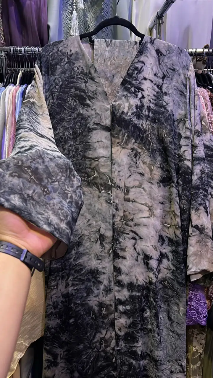 Dubai Double Chiffon Printed Abaya Designs 02 - Image 2