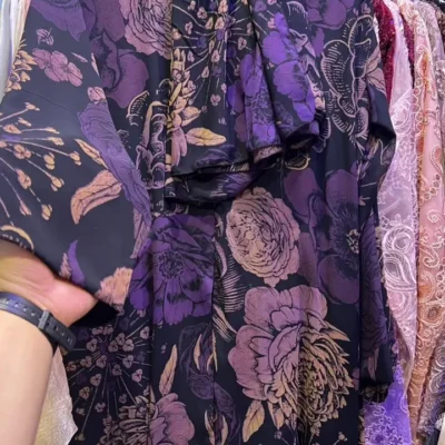 Dubai Double Chiffon Printed Abaya Designs 03