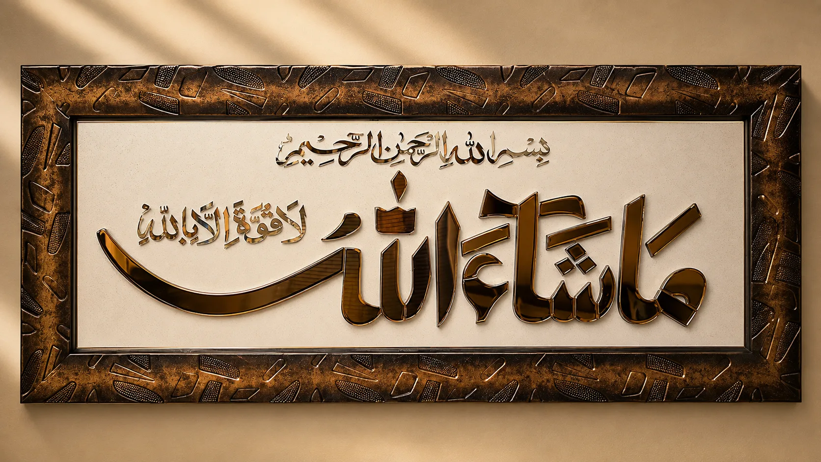 Fancy Glass Work Frame (MashaAllah)