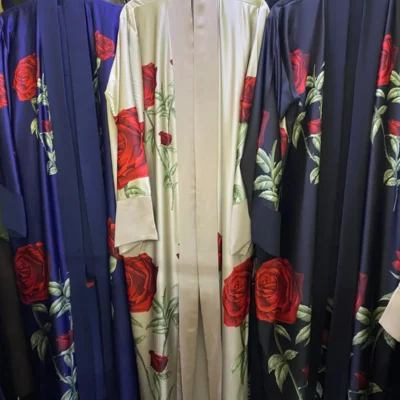 Dubai Rose Flower Kimono