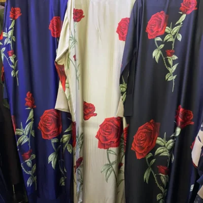Dubai Rose Flower Kimono