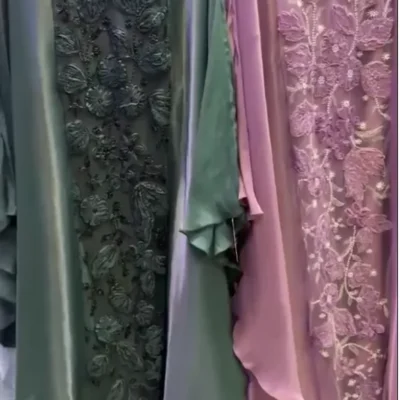 Front Heavy Organza Handwork Farasha Abaya