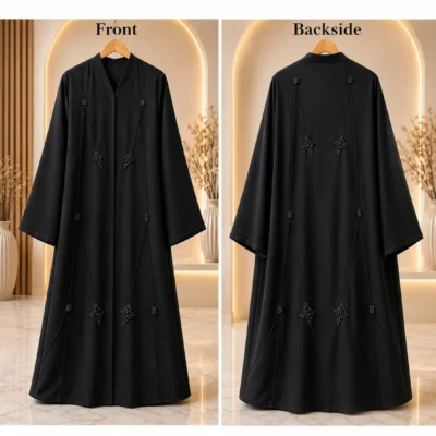 Handwork Beaded Black Abaya