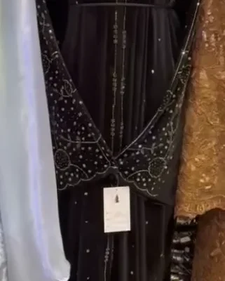 Velvet Diamond Work Abaya
