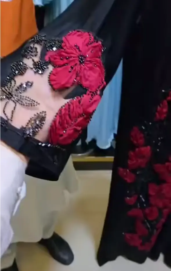 Laser Cut Flower Designer Abaya